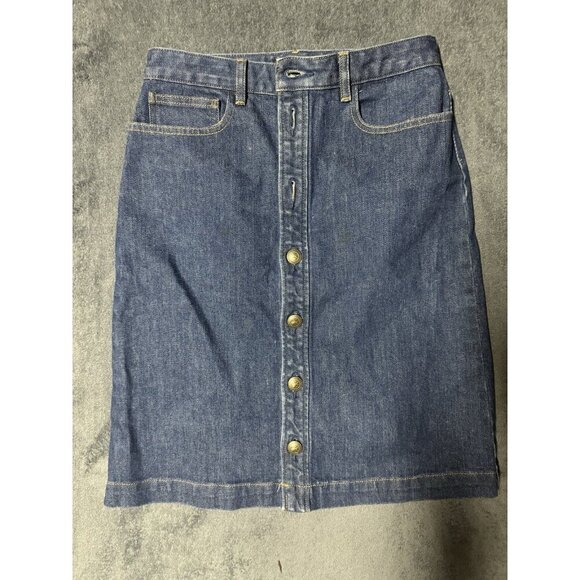A.P.C. APC Raw Indigo Japanese Denim Standard Skirt Sz 34 READ - Picture 1 of 9